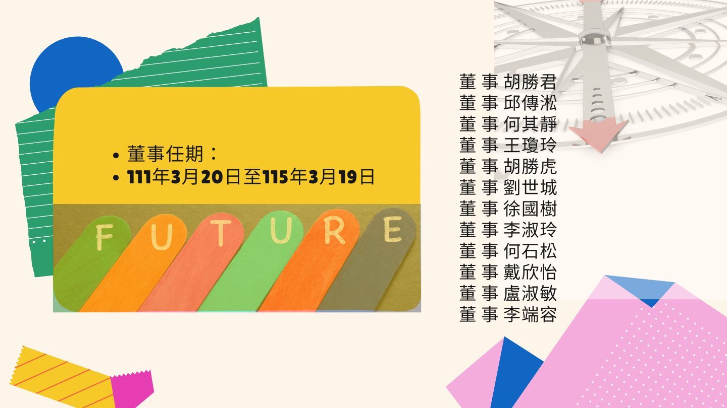 董事會任期111年3月20日至115年3月19日